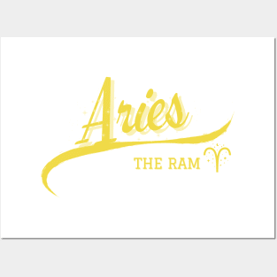 Aries Retro Zodiac Posters and Art